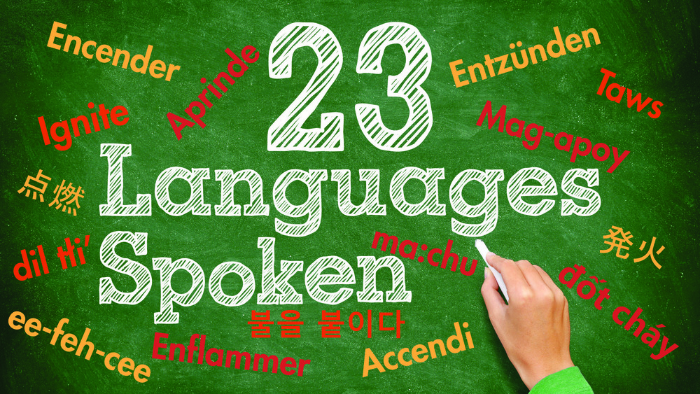 There are 23 languages spoken by students within the district.