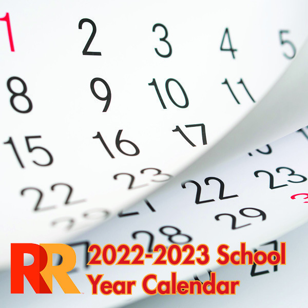 Image of calendar pages with the words "2022-2023 School Year Calendar" written at the bottom