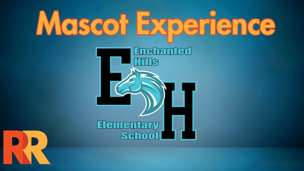 The Mascot Experience written over the Enchanted Hills Elementary School logo