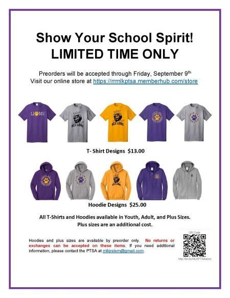 MLK Spirit Wear Flyer