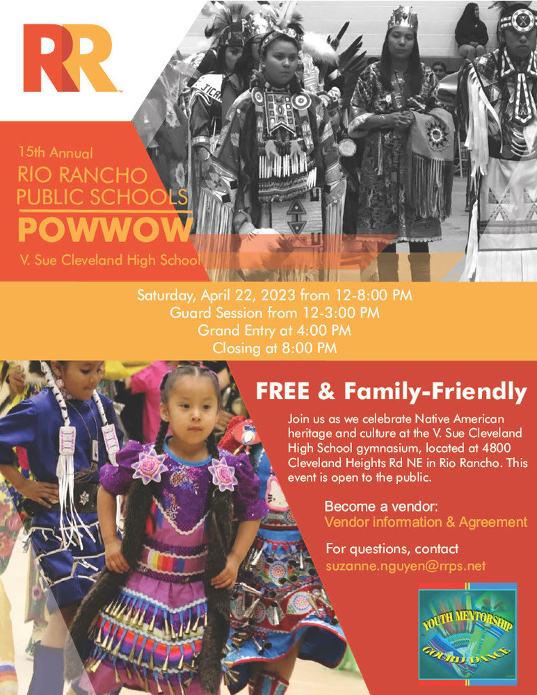 Rio Rancho Public School's flyer for 2023 POWWOW