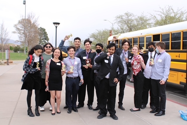 IHS JAG Students show off their medals after the Conference at UNM