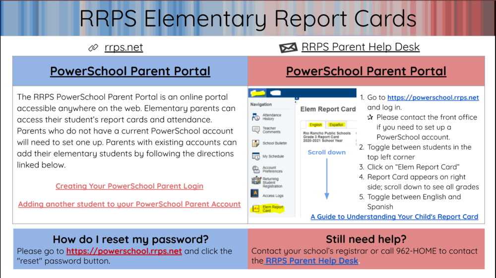 RRPS elementary report cards