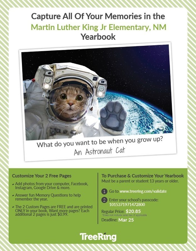 Astronaut Cat Yearbook Flyer
