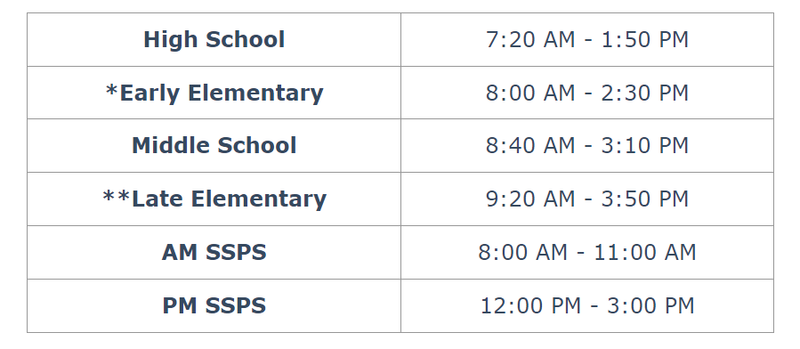 23/24 Start Times