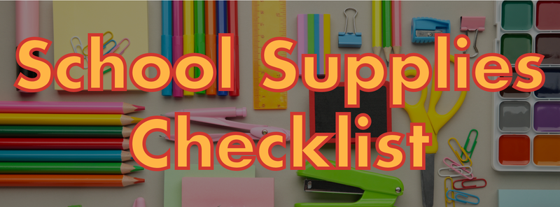 School Supplies Checklist